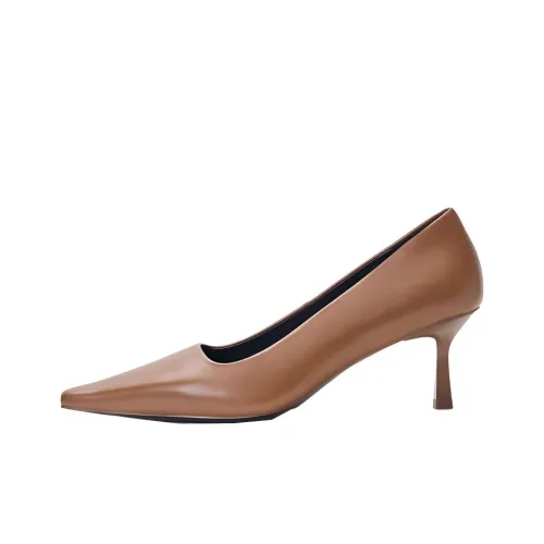 12 STOREEZ Высокие каблуки 6 см Женские Коричневый