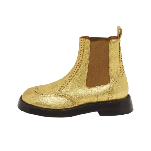 Alexander McQueen The BROGUE Короткий Челси 3,5 см Женские Золотой