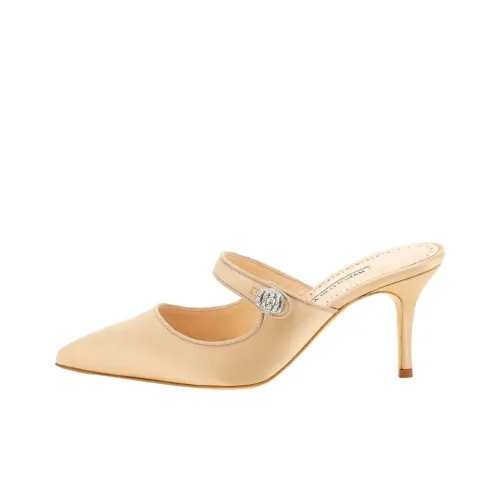 MANOLO BLAHNIK Узкий каблук Высокие каблуки 8 см Женские Розовый