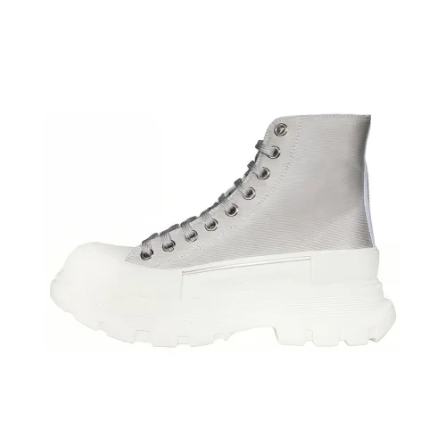 Alexander McQueen Tread Slick Ankle Длина Martin Boot Женские Серебряный