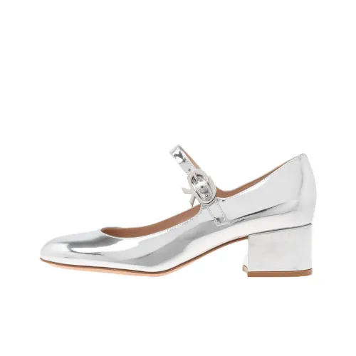 GIANVITO ROSSI Высокие каблуки Серебристые Женские