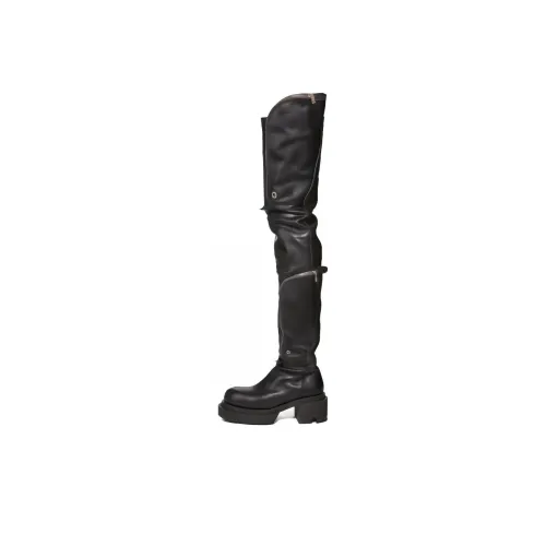 RICK OWENS Ботинки выше колена, черные, женские