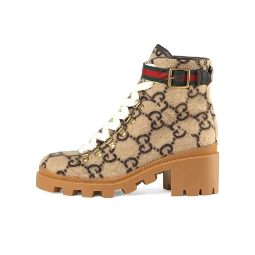 GUCCI Double G Botines Женские Коричневый