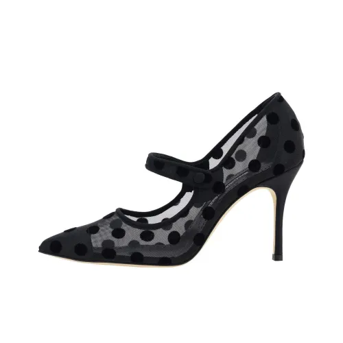 MANOLO BLAHNIK Узкий каблук Высокие каблуки Женские Черный
