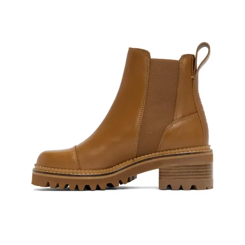 See By Chloe Mallory Короткий Челси 5 см Женский Рыжевато-коричневый