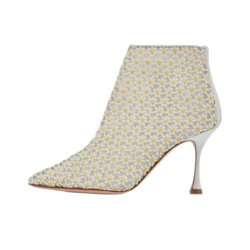 MANOLO BLAHNIK Ботильоны Женские Белые Желтые