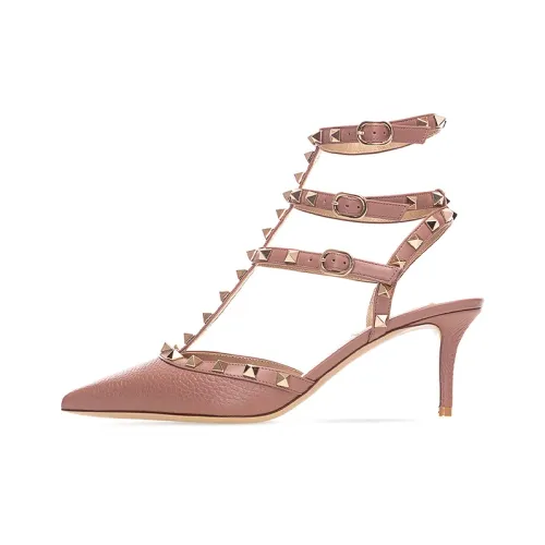 Valentino Rockstud Узкий каблук Высокие каблуки 6,5 см Женские Розовый