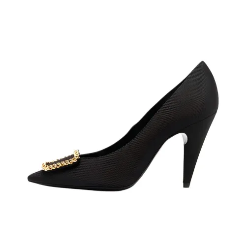 SAINT LAURENT Туфли на высоком каблуке 10 см Женские Черные