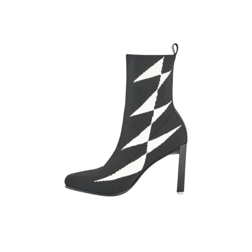 UNITED NUDE Tara Boot Hi Ботильоны 9 см Женские Черный Белый