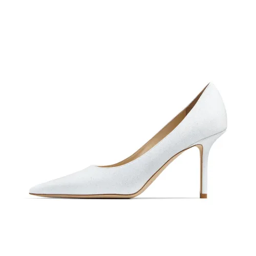 Jimmy Choo Love 85 Узкий каблук Высокие каблуки Женские Белые