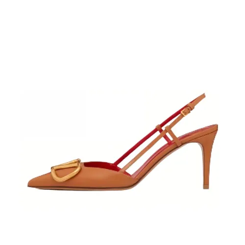 Valentino VLogo Signature Высокие каблуки Миндаль Женские