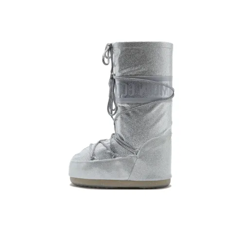 MOON BOOT Сноубутсы Silver с блестками, унисекс