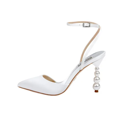 Badgley Mischka Нестандартный каблук Высокие каблуки 9,5 см Женские Белые