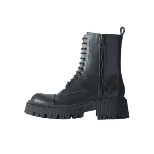 Balenciaga Tractor Кружево Вверх Короткий Мартин Ботинок Мужской Черный