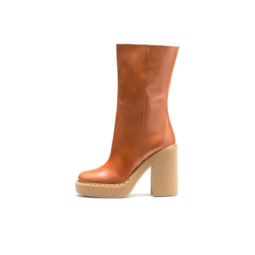 PRADA MID Голень Ботинки Женские Коричневый