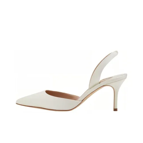 MANOLO BLAHNIK Узкий каблук Высокие каблуки 7 см Женские Белые