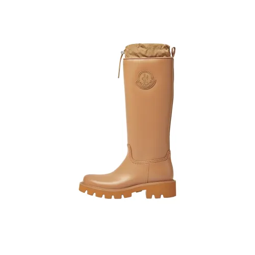 Moncler Женские резиновые сапоги коричневого цвета