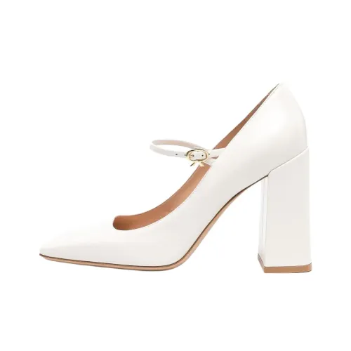 GIANVITO ROSSI NUIT Грубый каблук Высокие каблуки Женские Белые