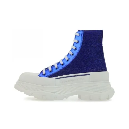 Alexander McQueen Tread Slick Платформа Обувь Женская Синяя