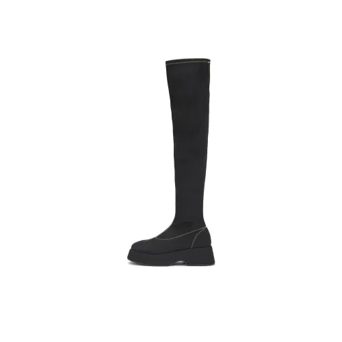 GANNI Over The Knee Boots Женские Черные