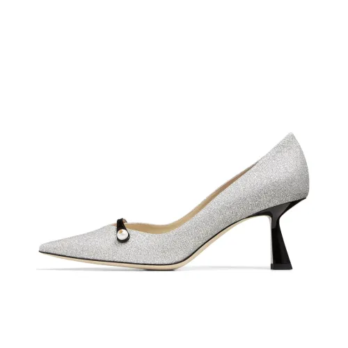 Jimmy Choo Rosalia 65 Песочные часы Высокие каблуки 6,5 см Женские Серебристые