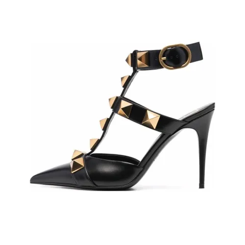Valentino Roman Stud Узкий каблук Высокие каблуки 10 см Женские Черный