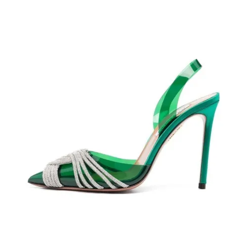 AQUAZZURA Gatsby Узкий каблук Высокие каблуки Женские Зеленый