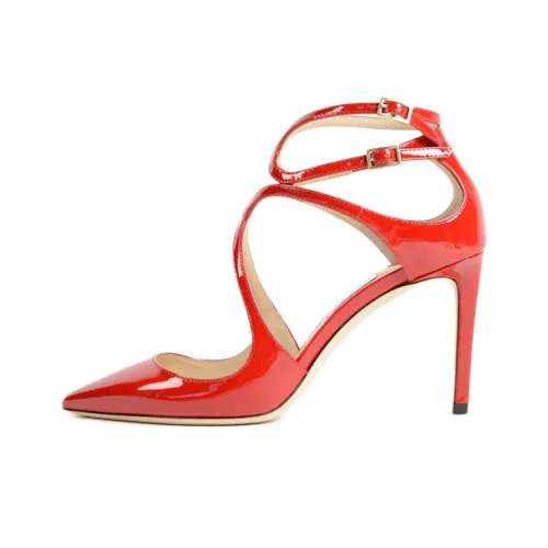 Jimmy Choo Lancer Узкий каблук Высокие каблуки 8,5 см Женские Красный