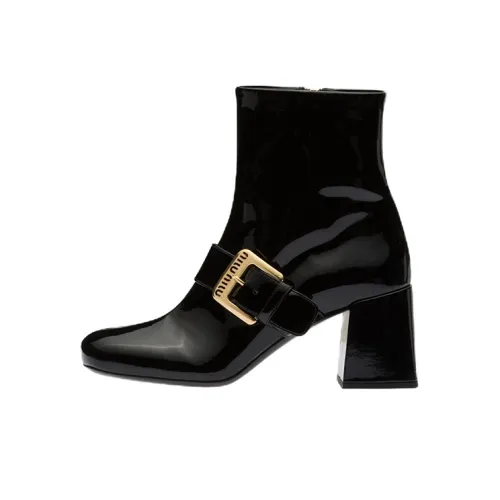 MIU MIU Ботильоны 7,5 см Женские Черные