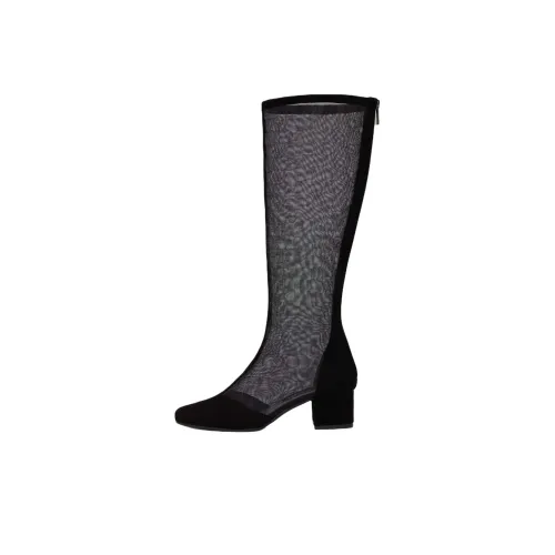 Carel Malaganight Колено Высокие сапоги 4CM Женские Черный