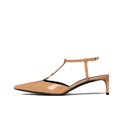 CELINE Triomphe Низкий профиль Высокий каблук 5 см Женский Капучино