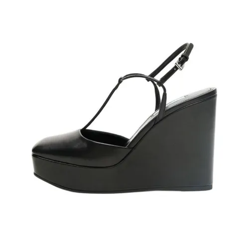 PRADA Клин-кабл Высокие каблуки Женские Черные