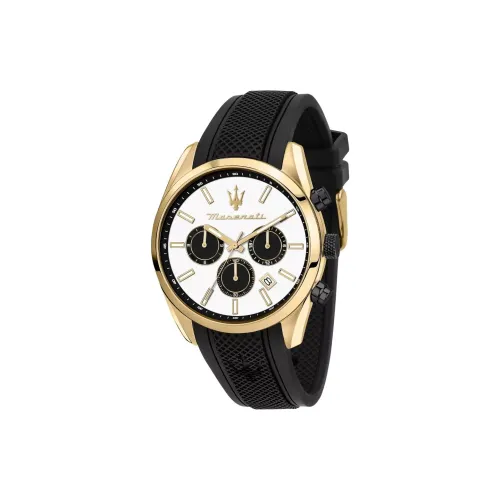 Maserati Наручные часы Автоматический Механический Механизм Силиконовый Ремешок 43 мм Белый Циферблат Мужские часы