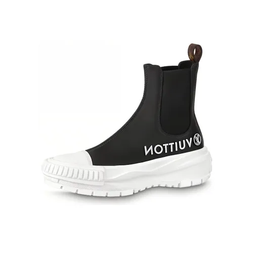 LOUIS VUITTON Squad Платформа Обувь Женская Черный Белый