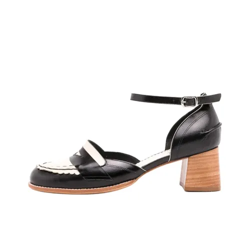 Sarah Chofakian Negresco Грубый каблук Высокие каблуки 4CM Женские Черный белый