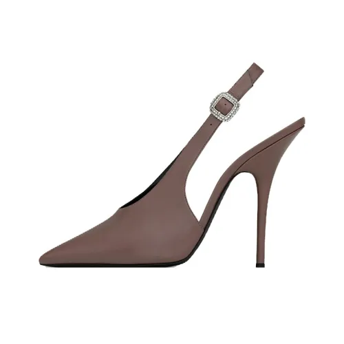 SAINT LAURENT Yasmeen Узкий каблук Высокие каблуки 11,5 см Женские Тауповый