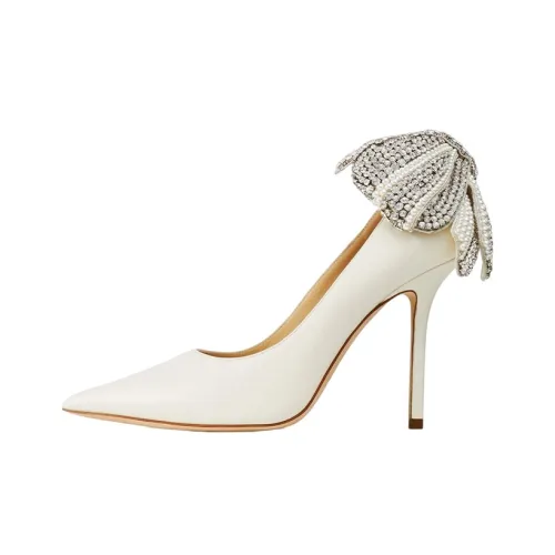 Jimmy Choo Узкий каблук Высокие каблуки 10 см Женские Белые