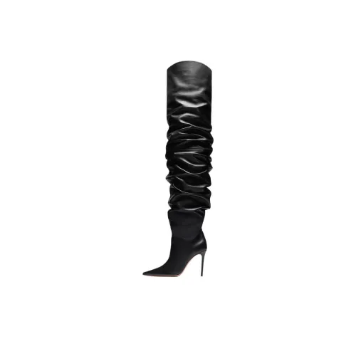 AMINA MUADDI Over The Knee Boots 9,5cm Женские Черные