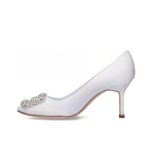 MANOLO BLAHNIK Узкий каблук Высокие каблуки Женские Белые
