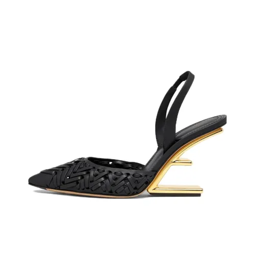 FENDI First Нестандартный каблук Высокие каблуки 9,5 см Женские Черный