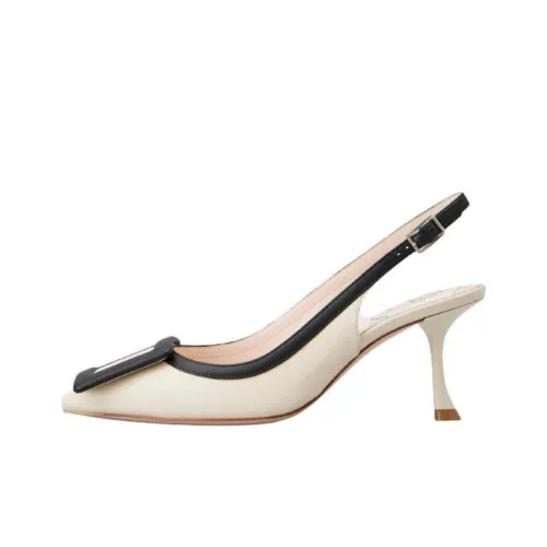 Roger Vivier VIV' В городе Грубый каблук Высокие каблуки 6,6 см Женские Белые