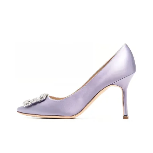 MANOLO BLAHNIK Hangisi Высокие каблуки 10 см Женские Фиолетовый
