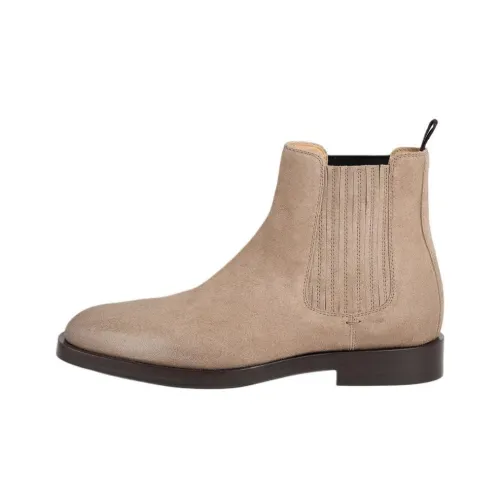 BRUNELLO CUCINELLI Короткий Челси Мужской Коричневый