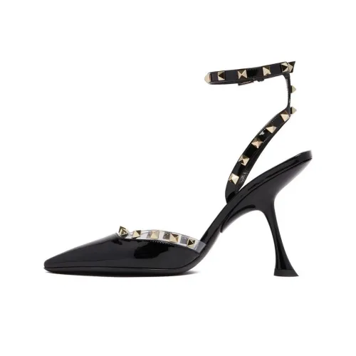 Valentino Rockstud Узкий каблук Высокие каблуки Женские Черный