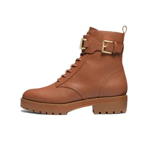 MICHAEL KORS Тростник Короткий Мартин Ботинок Женские Кожа Коричневый