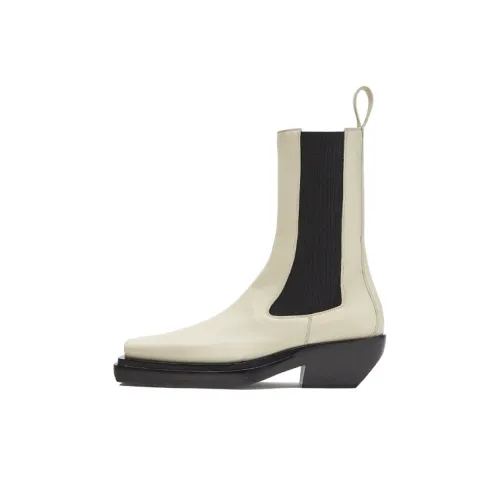 Bottega Veneta BV Lean Короткий Челси Женские Воск Белый