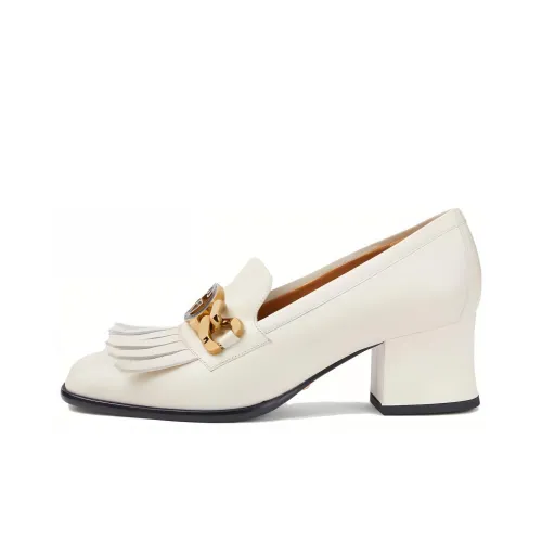 GUCCI Грубый каблук Высокие каблуки Женские Белые