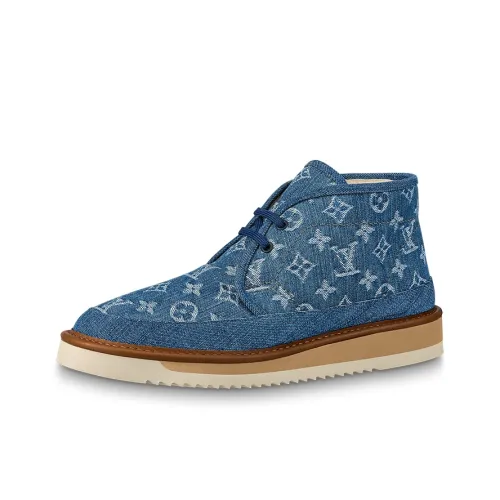 LOUIS VUITTON Коллаборация с Nigo Ботильоны Cosy Comfort для мужчин синий цвет