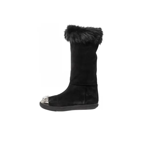 MIU MIU Колено Высокие сапоги 3,5 см Женские Черные