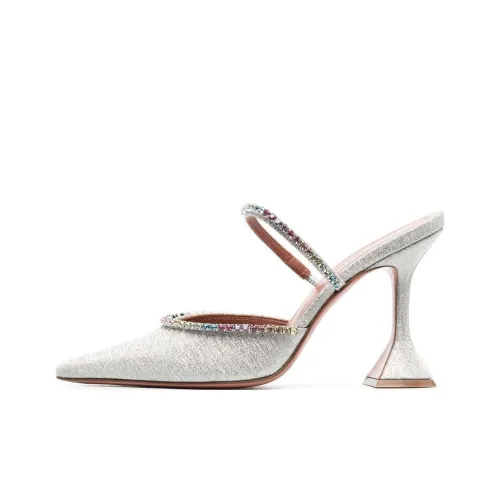 AMINA MUADDI Узкий каблук Высокие каблуки 10 см Женские Серебряный
